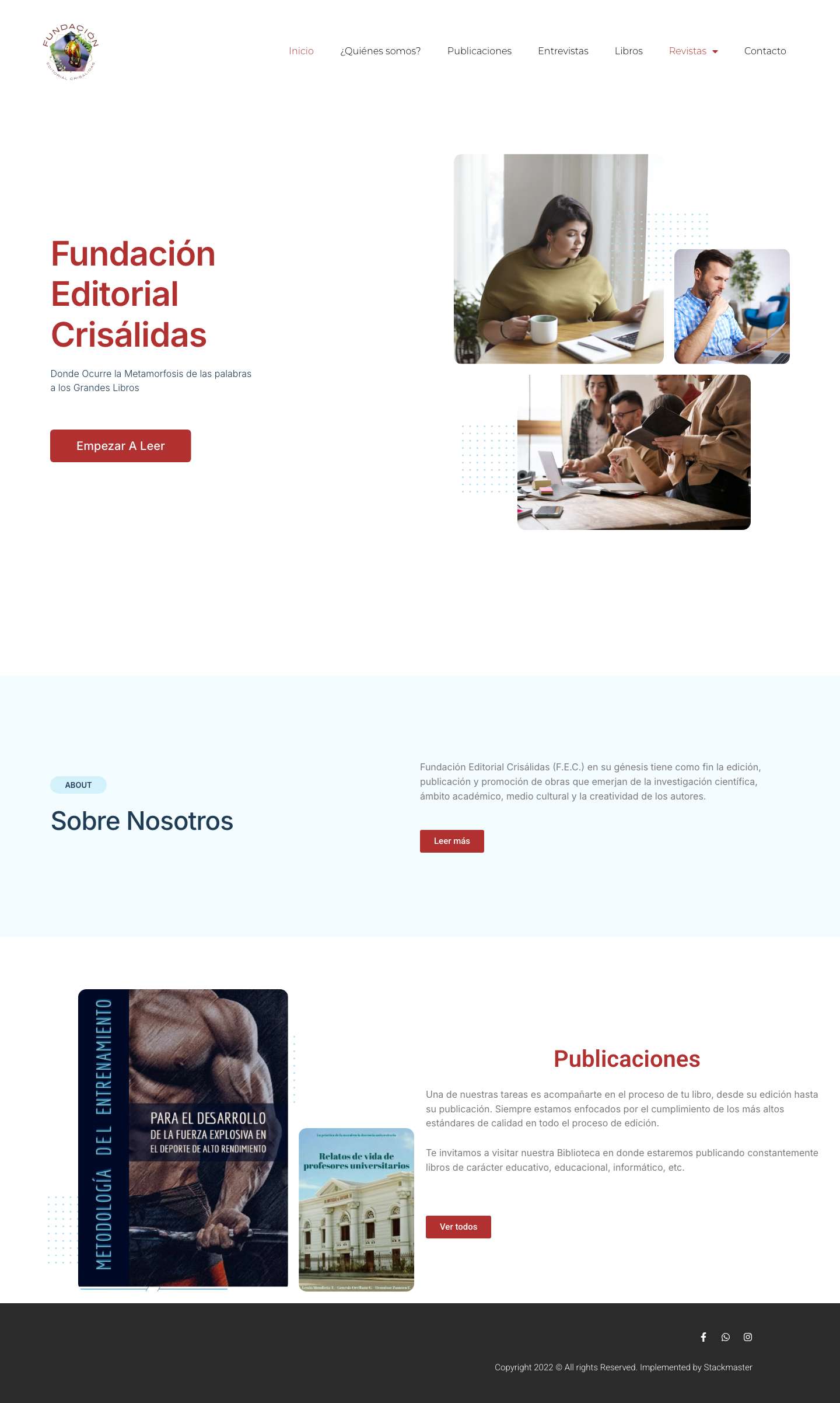 Editorial Crisalidas – Donde Ocurre la Metamorfosis de las Palabras a los Grandes Libros - Full Screenshot
