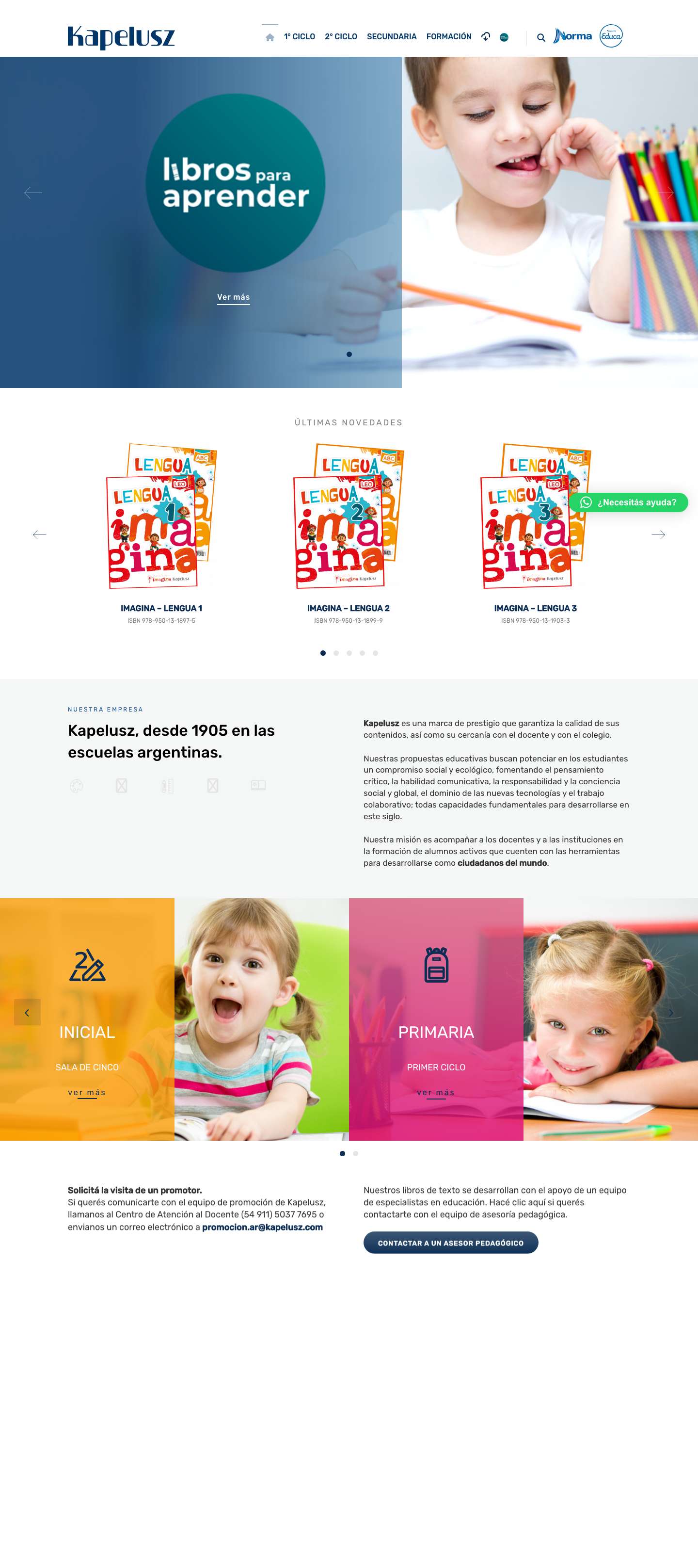 Editorial Kapelusz – ¡Aprender es vivir! - Full Screenshot