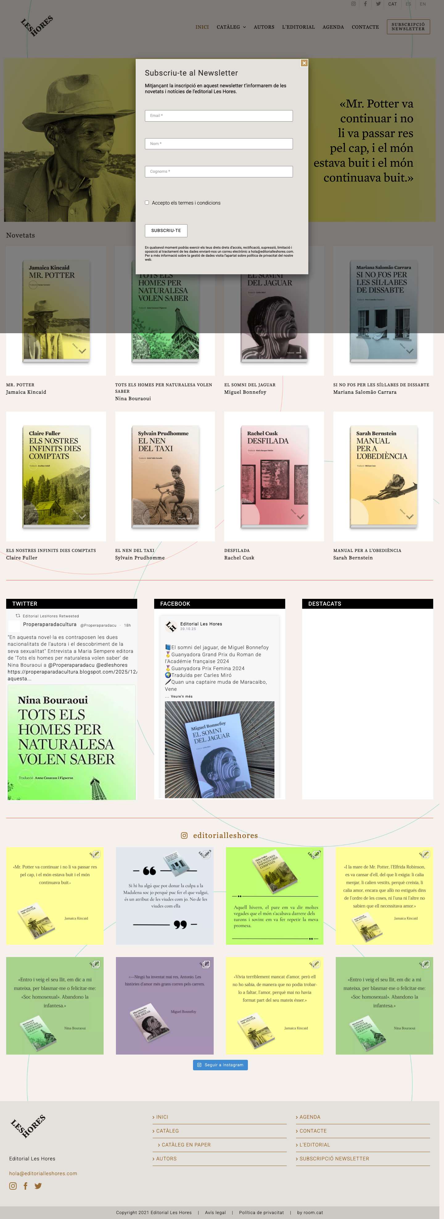 Inici - Editorial Les Hores - Full Screenshot