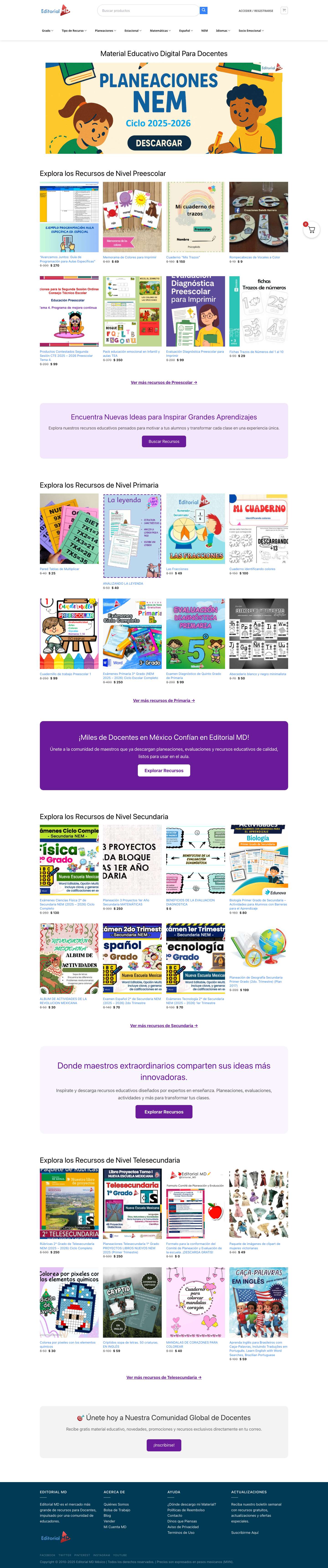 ​Material Educativo Digital para Docentes en México - Full Screenshot