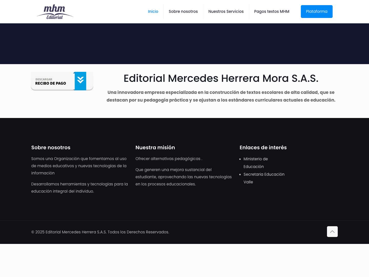 Editorial Mercedes Herrera S.A.S: – Una innovadora empresa especializada en la construcción de textos escolares de alta calidad, que se destacan por su pedagogía práctica y se ajustan a los estándares curriculares actuales de educación. - Full Screenshot