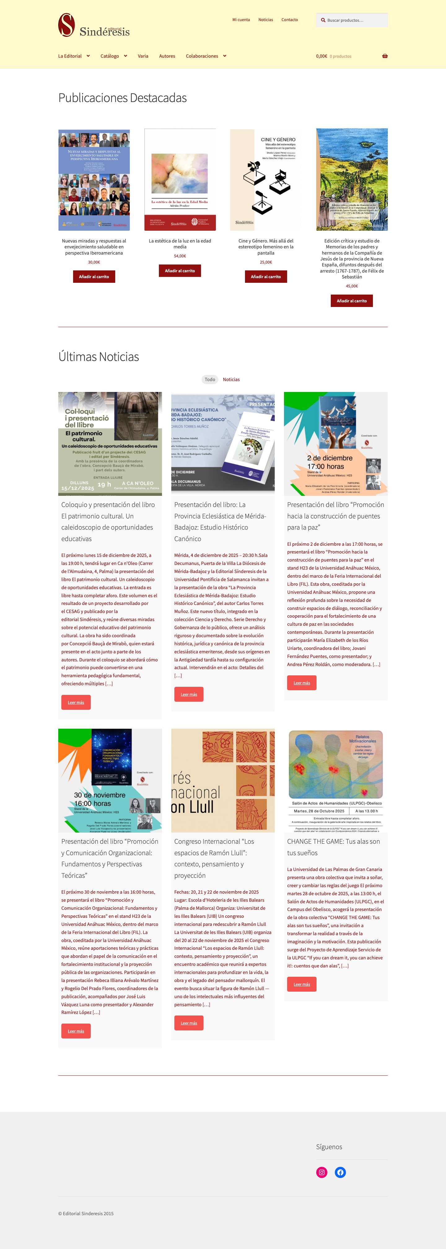 Editorial Sinderesis – La Editorial del futuro - Full Screenshot