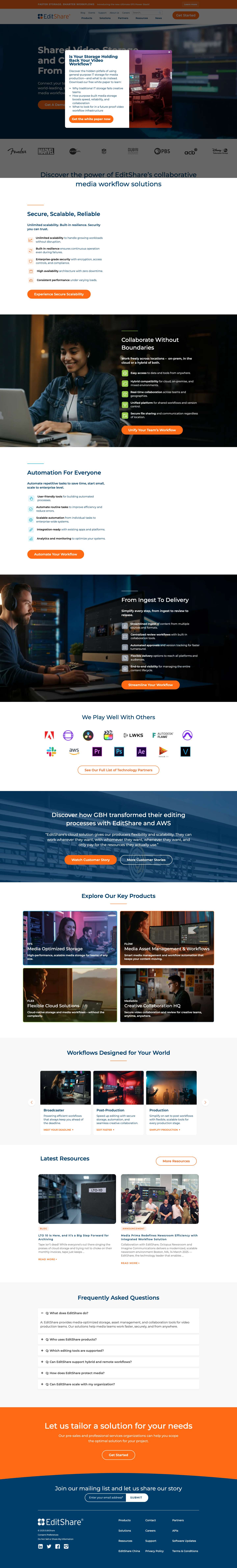 EditShare EFS: Shared Video Storage for Teams - Full Screenshot