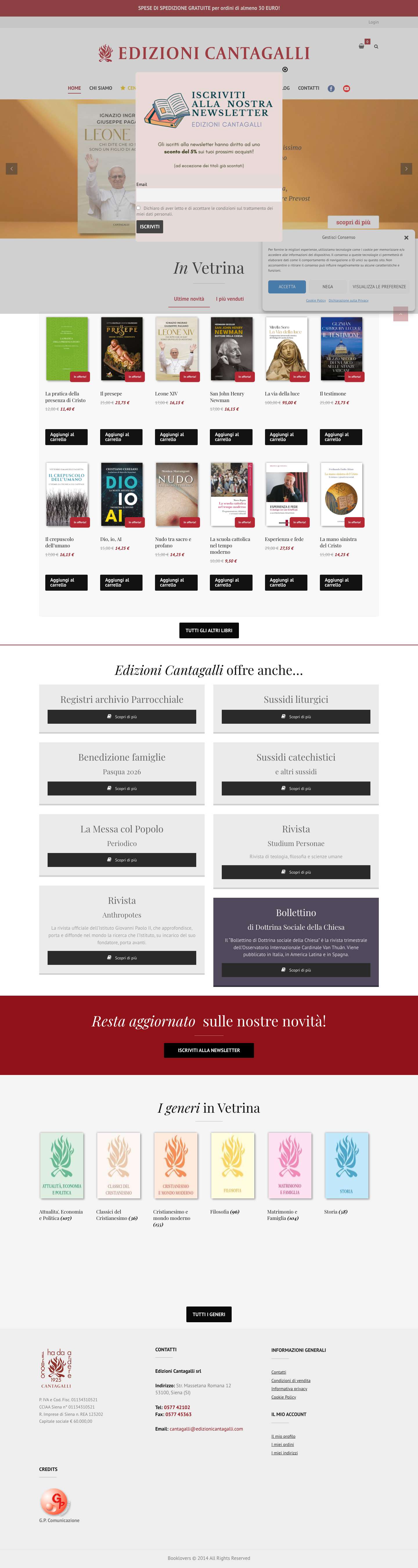 Home Page - Edizioni Cantagalli - Full Screenshot