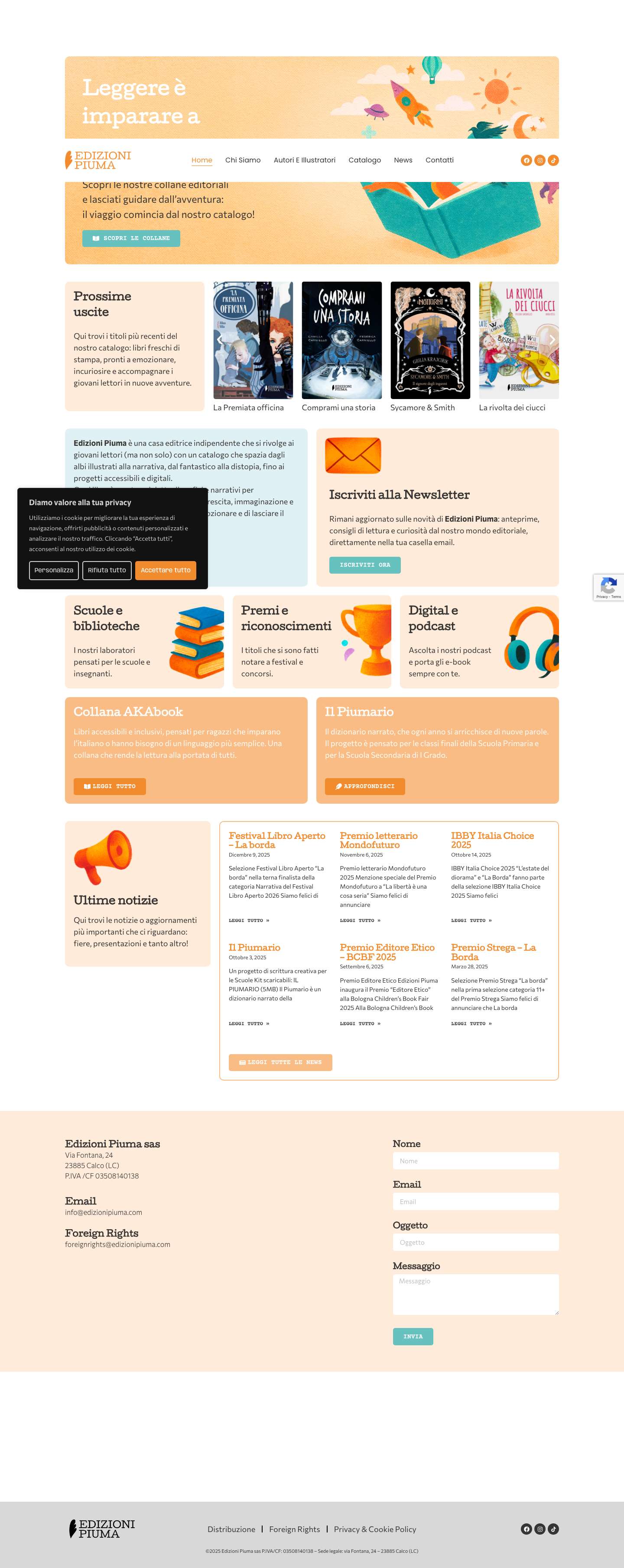 Home - Edizioni Piumatiktoktiktok - Full Screenshot