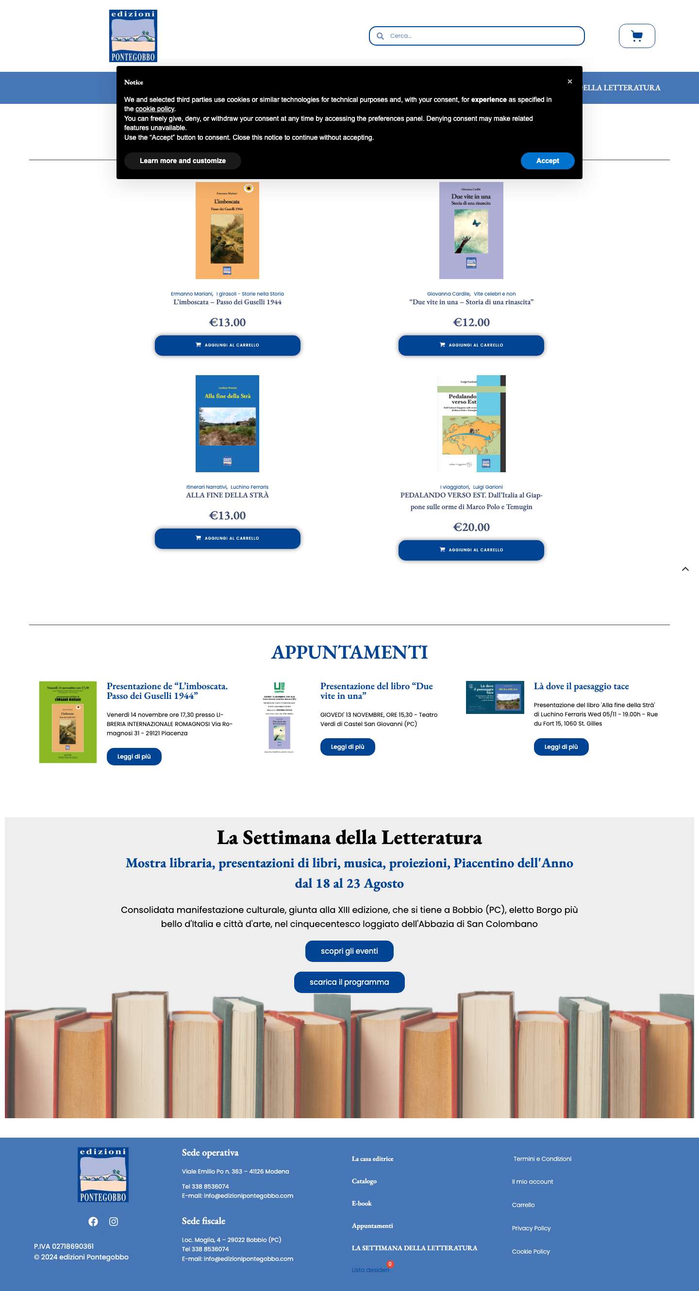 Edizioni Ponte Gobbo - Full Screenshot