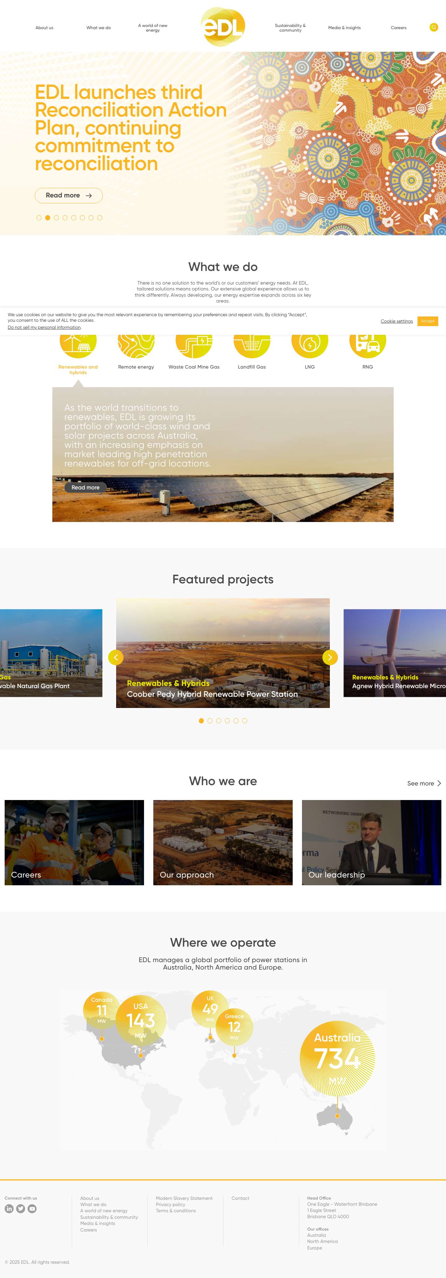 EDL - A World Of New Energy. Sustainable & Renewable Power - Full Screenshot