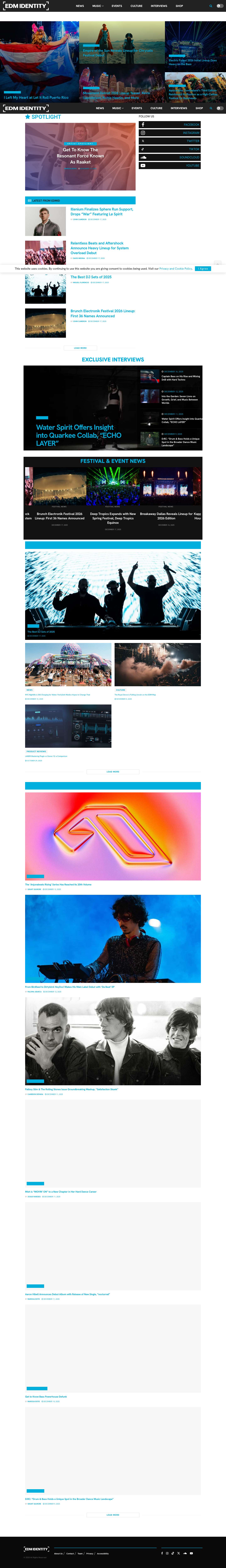 Electronic Music News, Culture & Reviews | EDM Identity - Full Screenshot