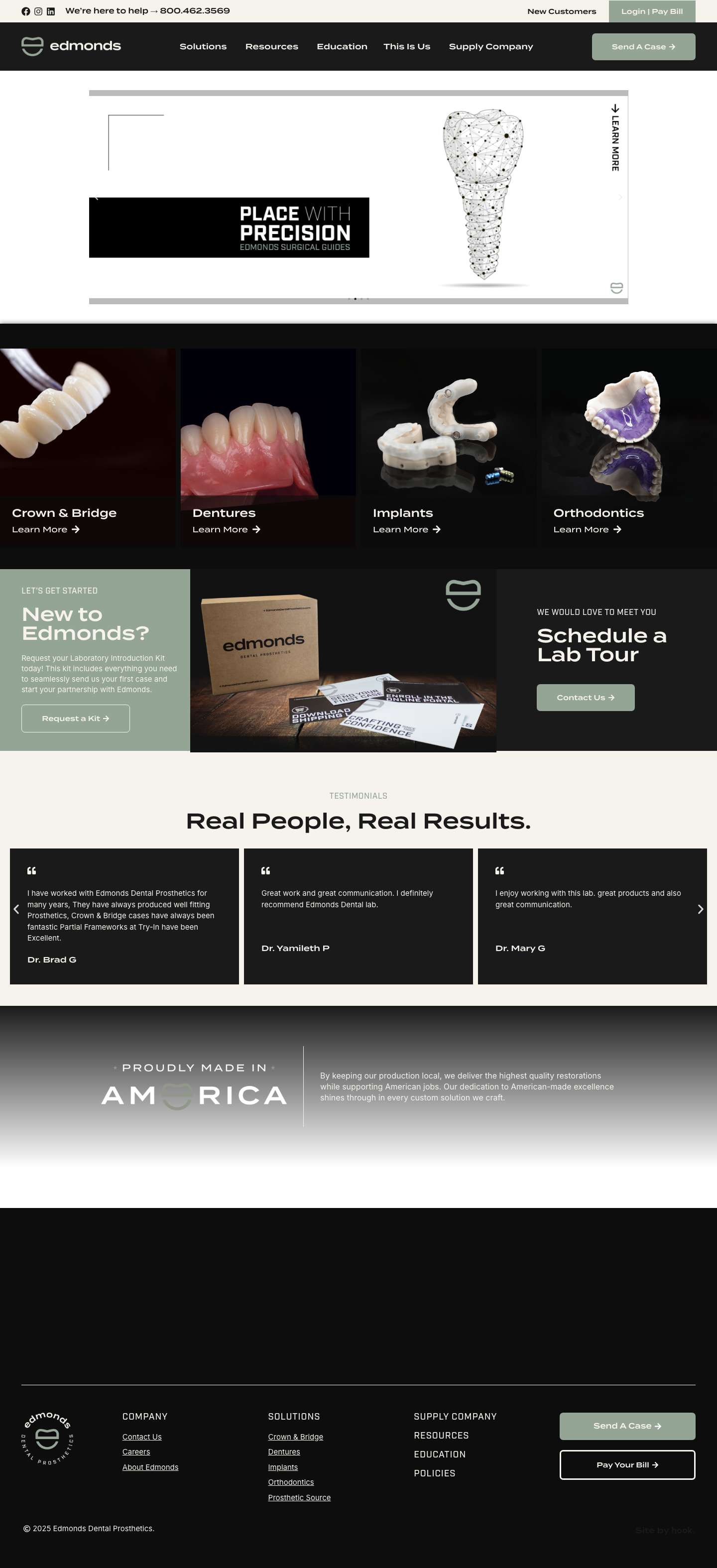 Edmonds Dental Prosthetics, Inc. - Edmonds Dental Prosthetics - Full Screenshot