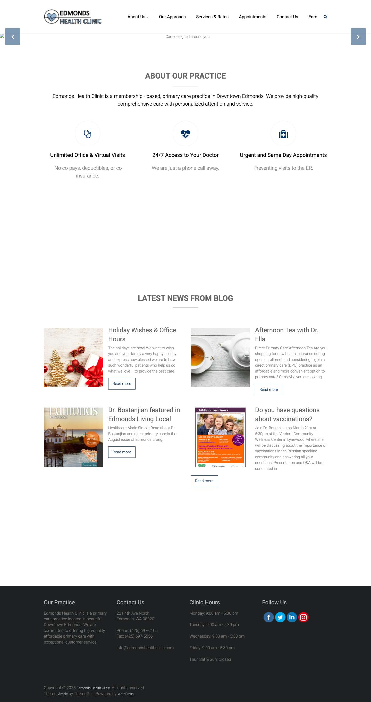 Edmonds Health Clinic – Direct Primary Care - Full Screenshot