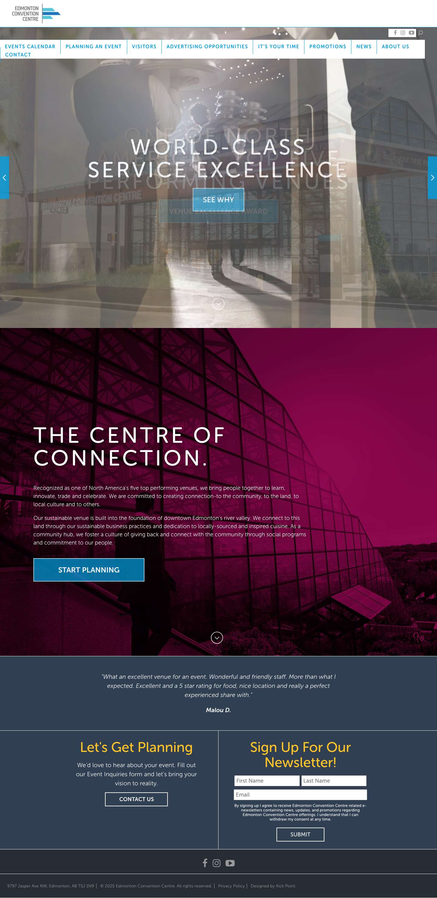 Edmonton Convention Centre: Edmonton Events & Convention Centre - Full Screenshot