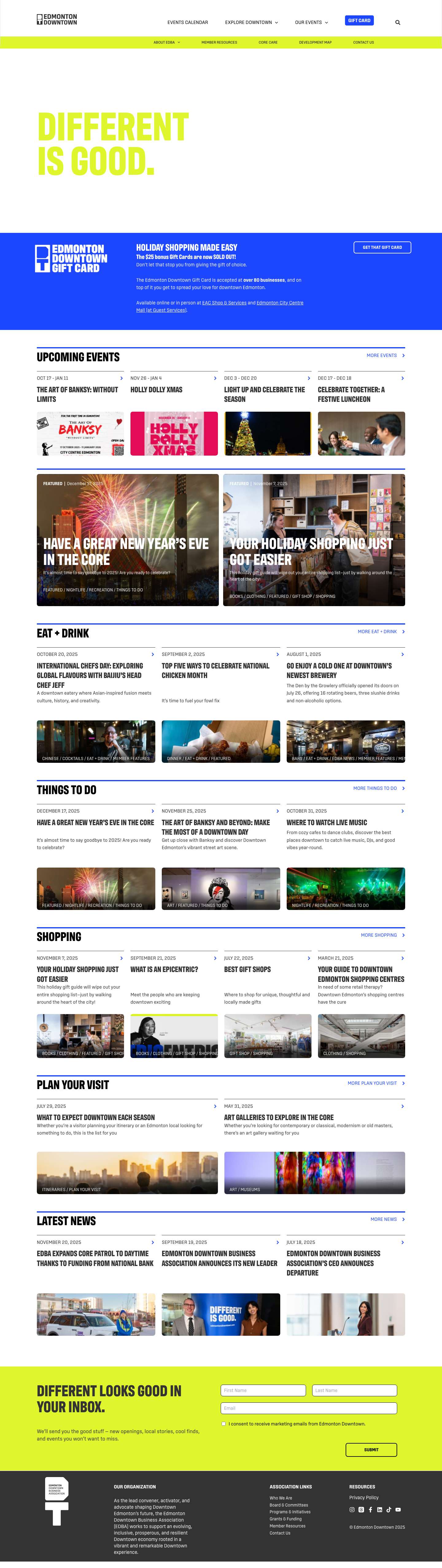 Edmonton Downtown | Culture, Cuisine, Shopping and Bar Hopping - Full Screenshot