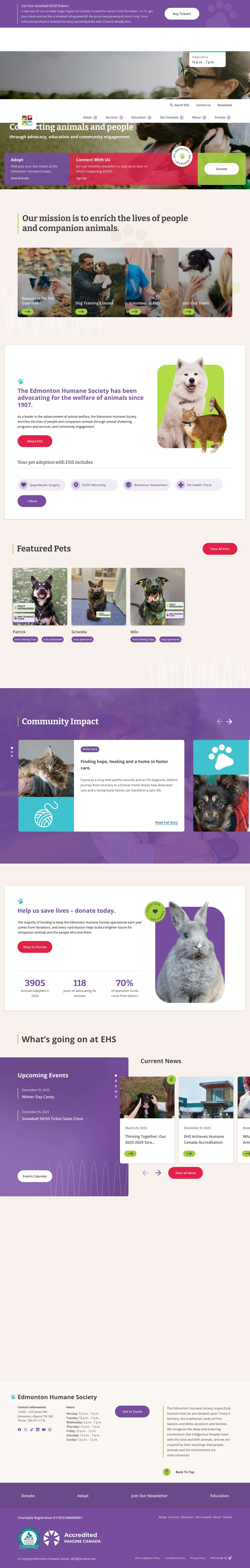 Home - Edmonton Humane SocietyBox Clever - Full Screenshot