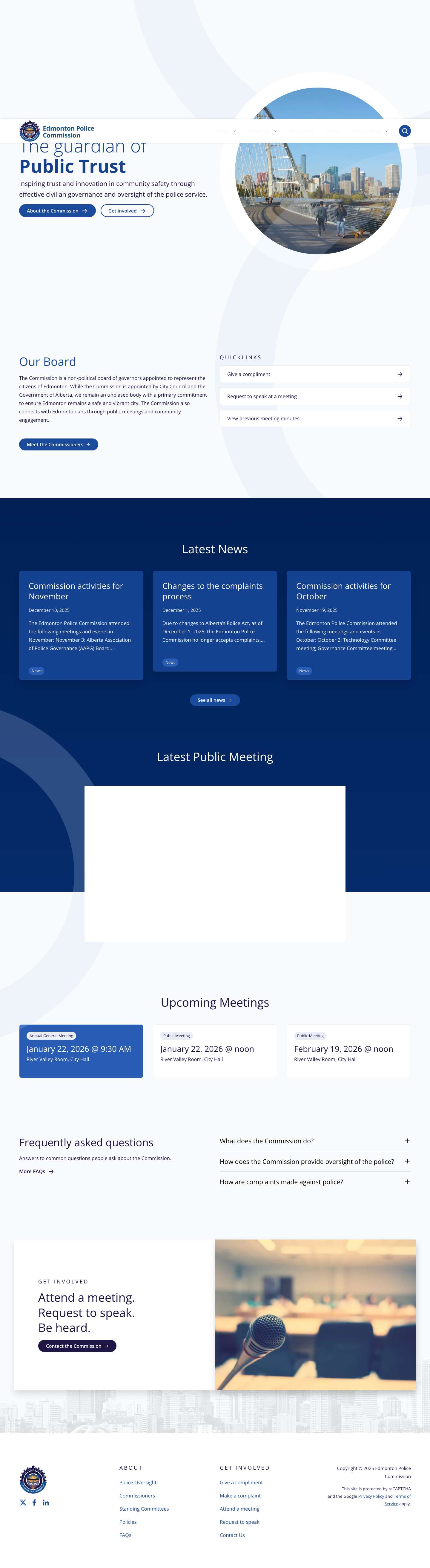 Home - Edmonton Police Commission - Full Screenshot
