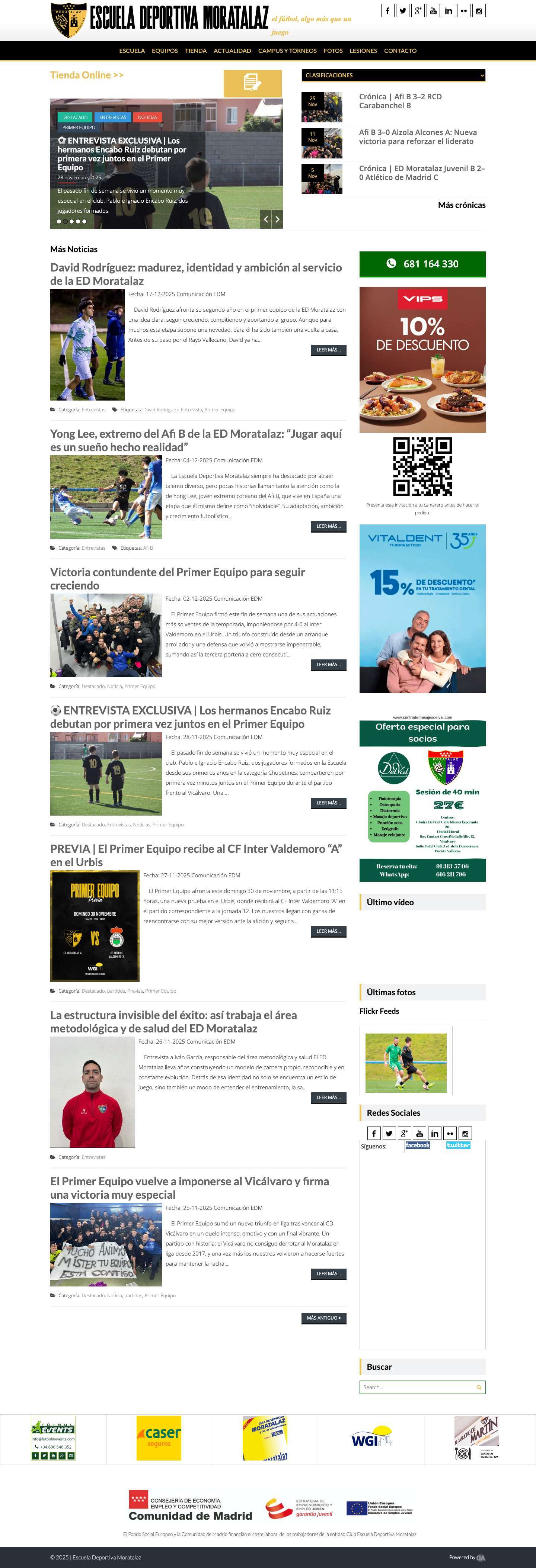 Escuela Deportiva MORATALAZ | Futbol Base - el fútbol, algo más que un juego - Full Screenshot