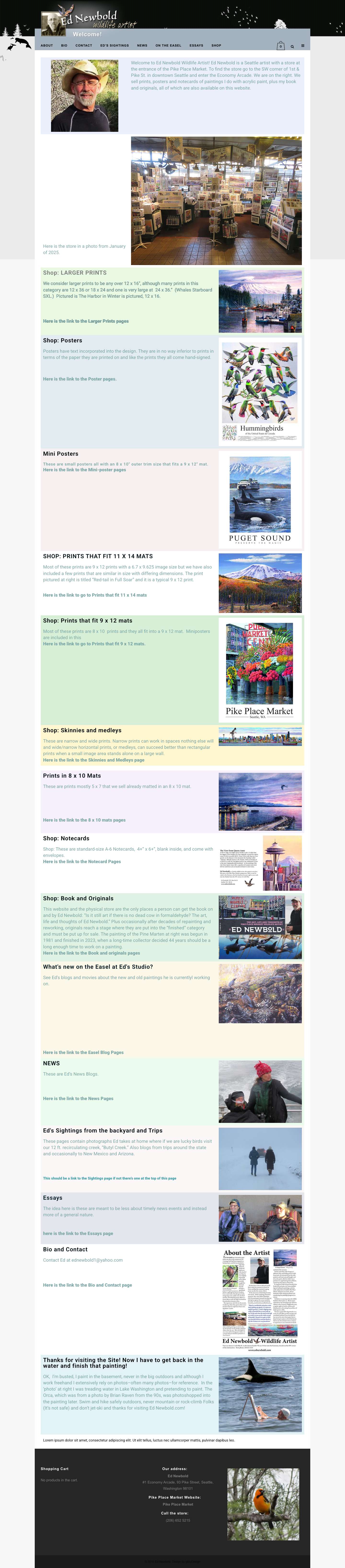 Ed Newbold | Fine Wildlife Art - Full Screenshot