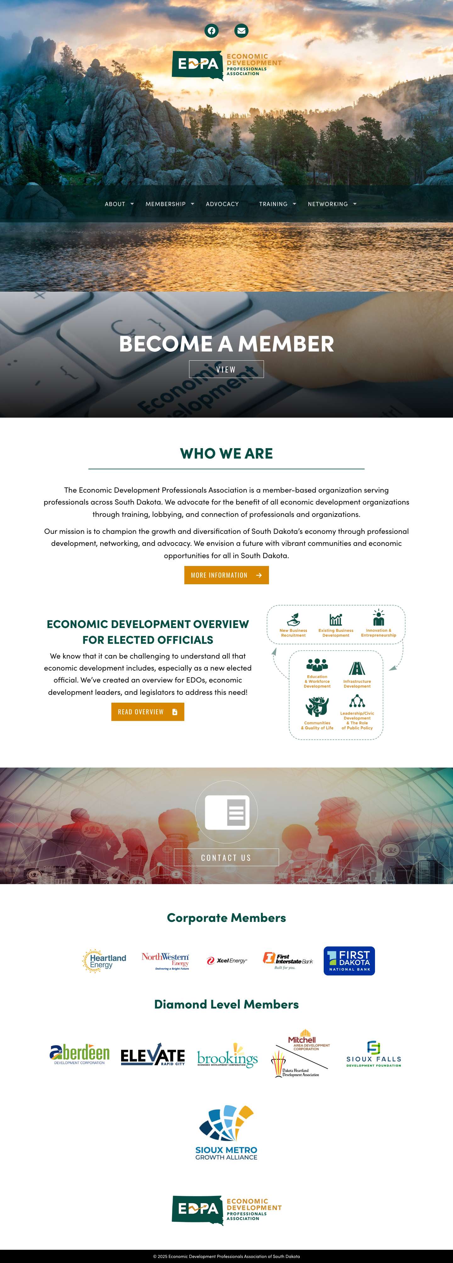 Economic Development Professionals Association of South Dakota - Full Screenshot