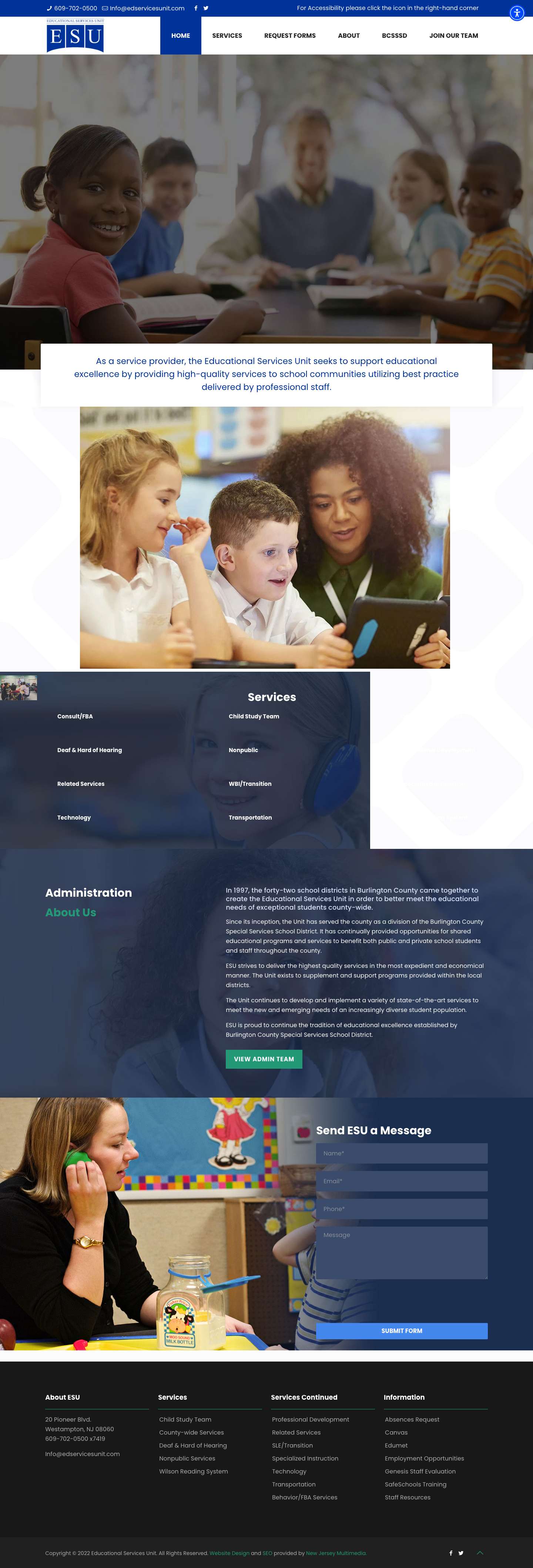 Home - The Educational Services Unit - Full Screenshot