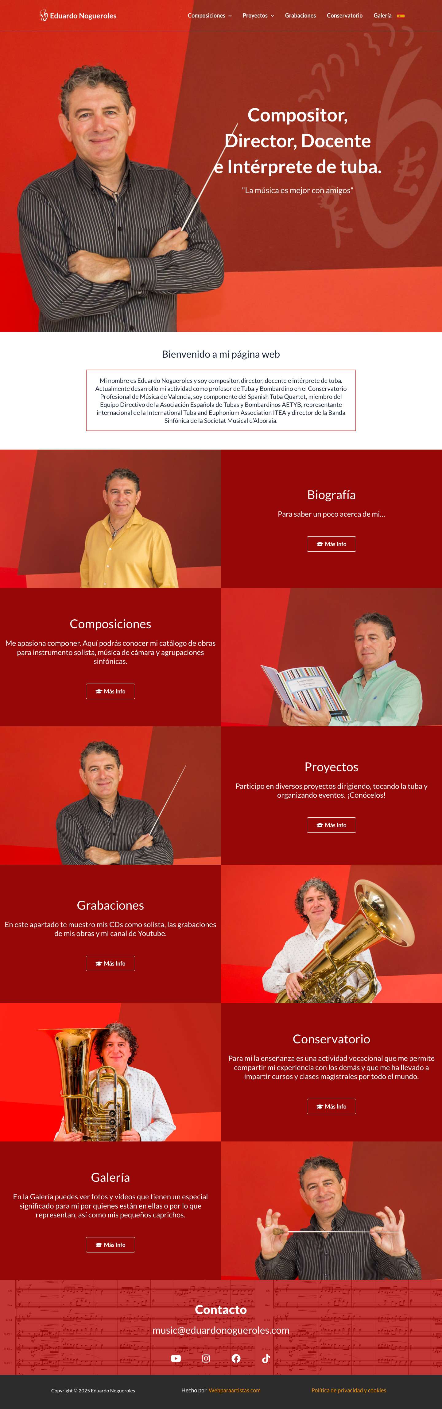 home - Eduardo Nogueroles Compositor y DirectorTikTok - Full Screenshot