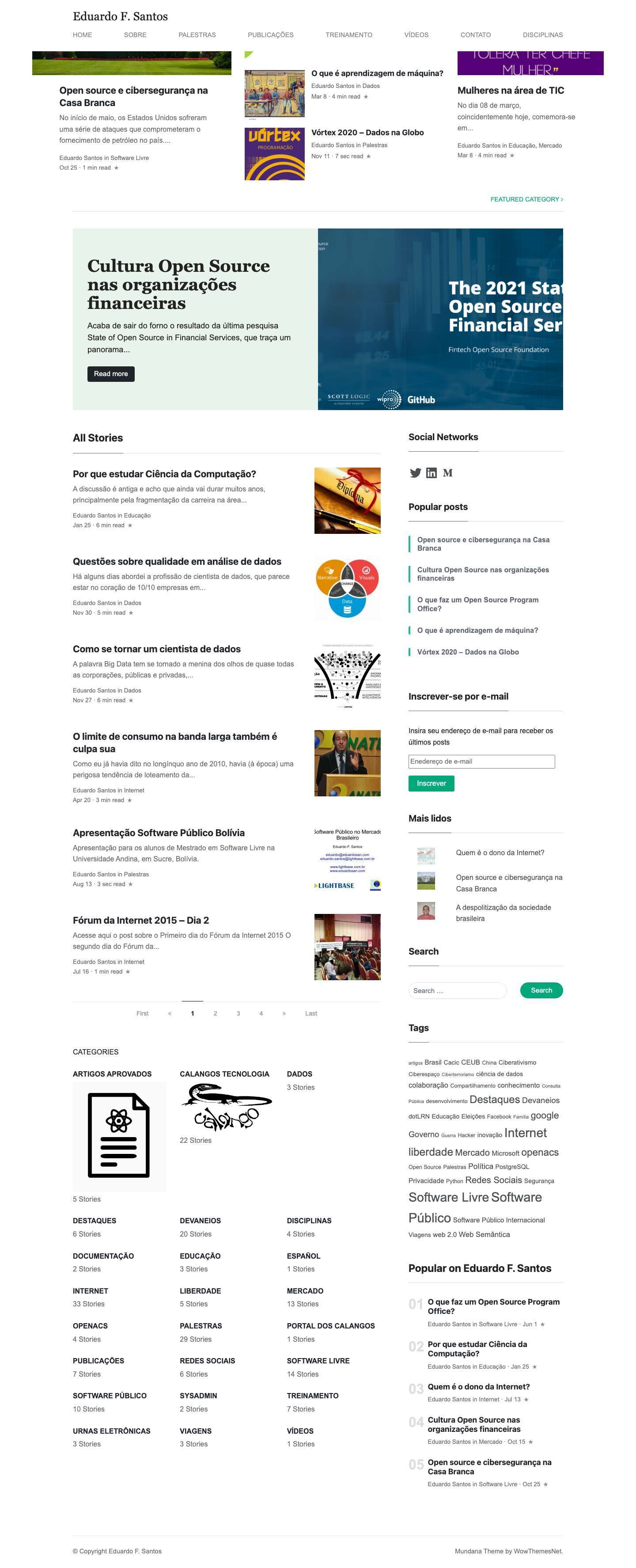 Blog de Eduardo Santos - Full Screenshot