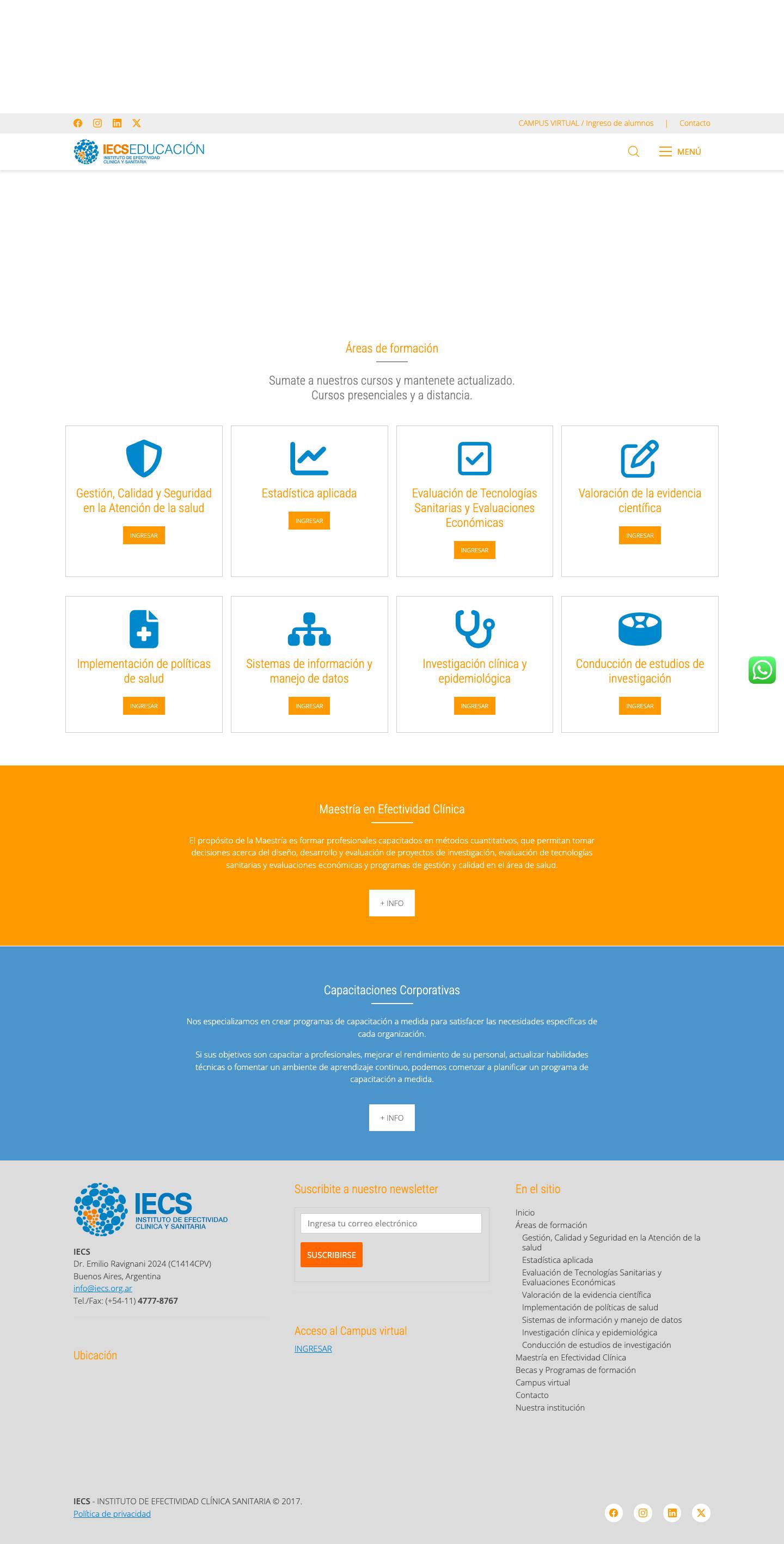 Home | EDUCACION.IECS - Full Screenshot