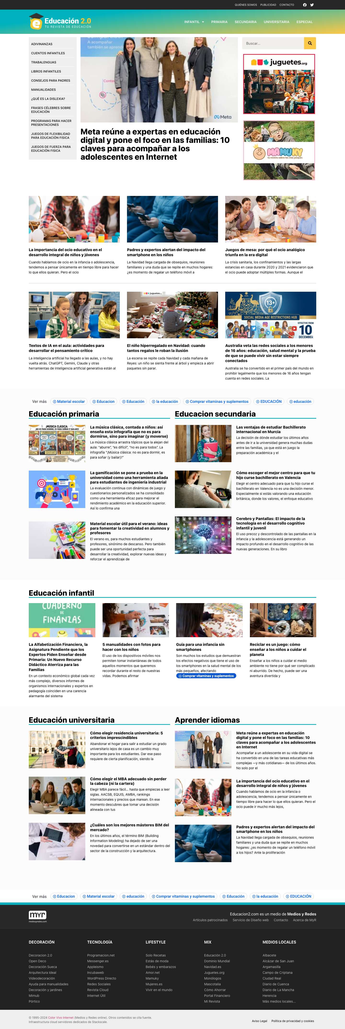 Educación 2.0 con recursos para todas las edades - Full Screenshot