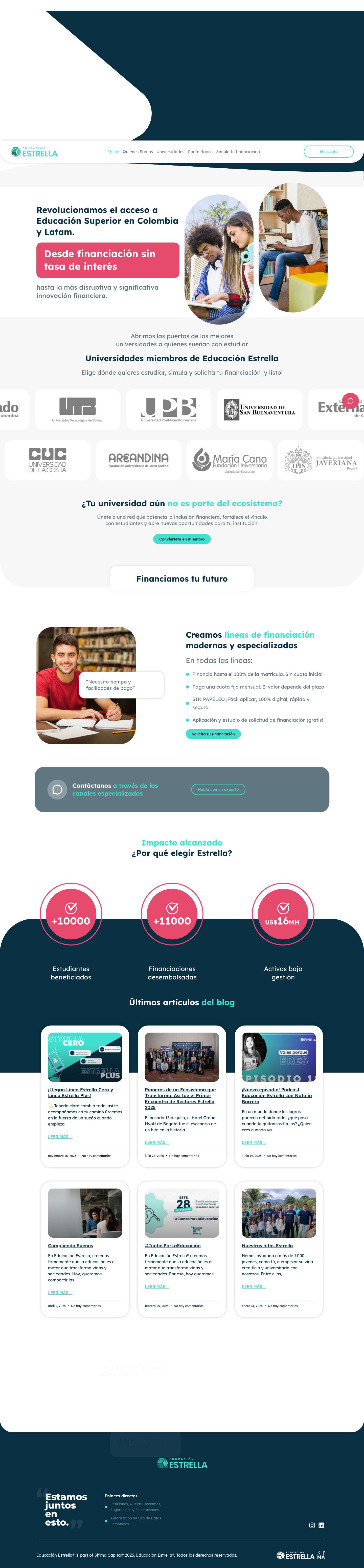 Inicio - Educación Estrella® - Full Screenshot