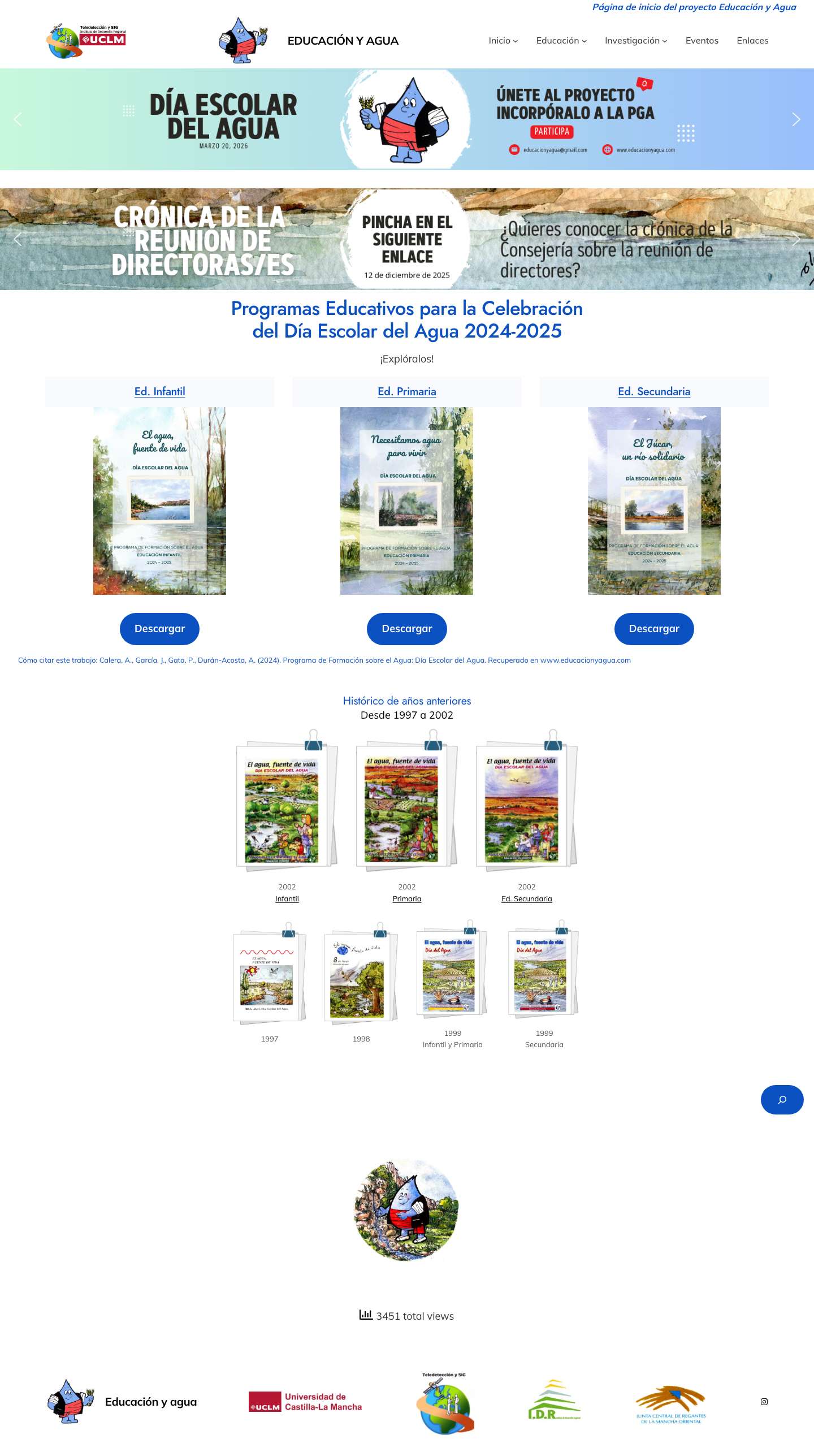 Educación y agua - Full Screenshot