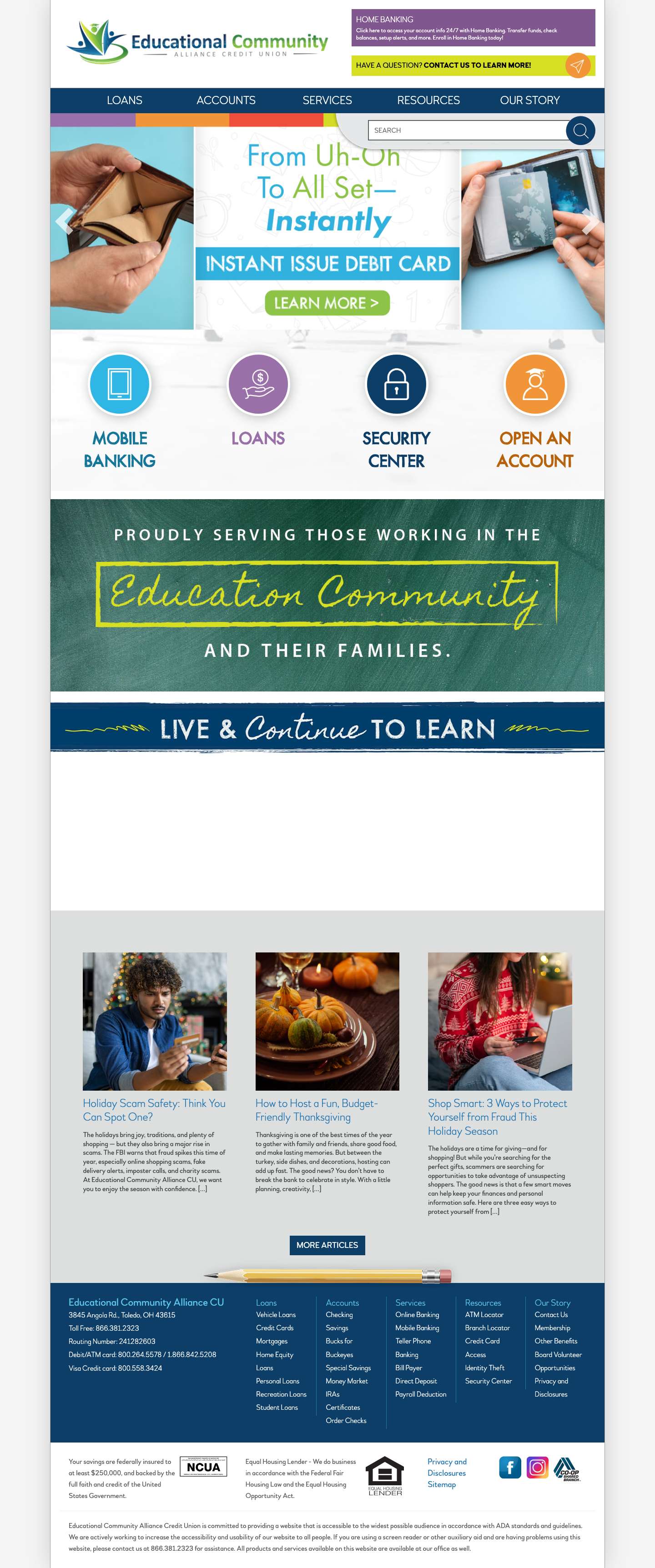 Educational Community Alliance CU - Full Screenshot