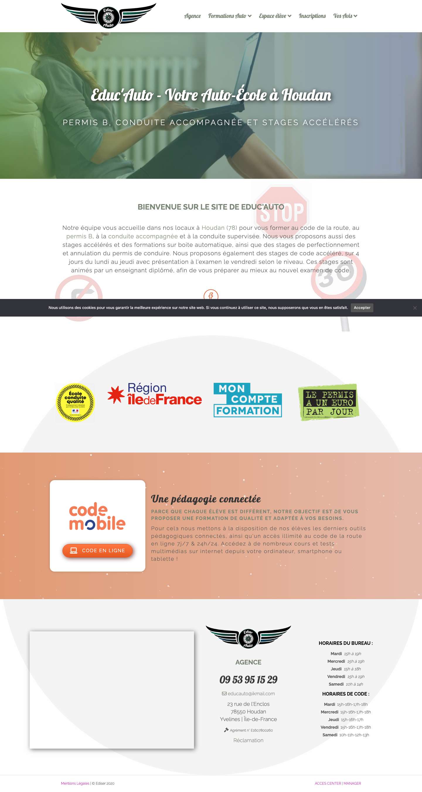 Auto-École Houdan - Educ'Auto | Permis B & Conduite - Full Screenshot