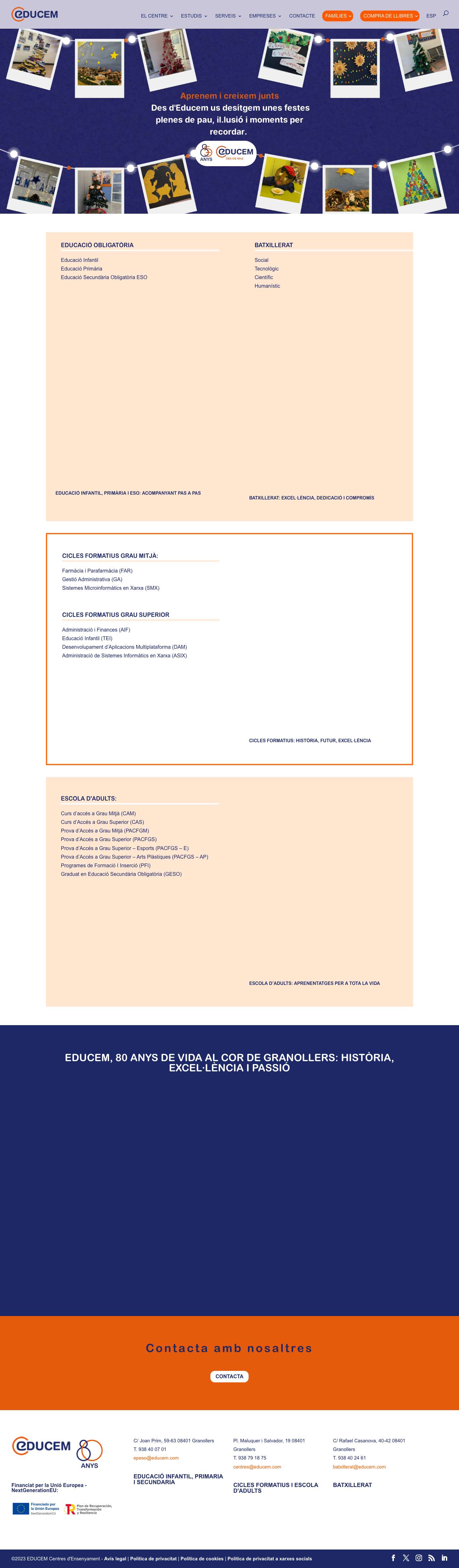 Home - Centres Educem - Full Screenshot
