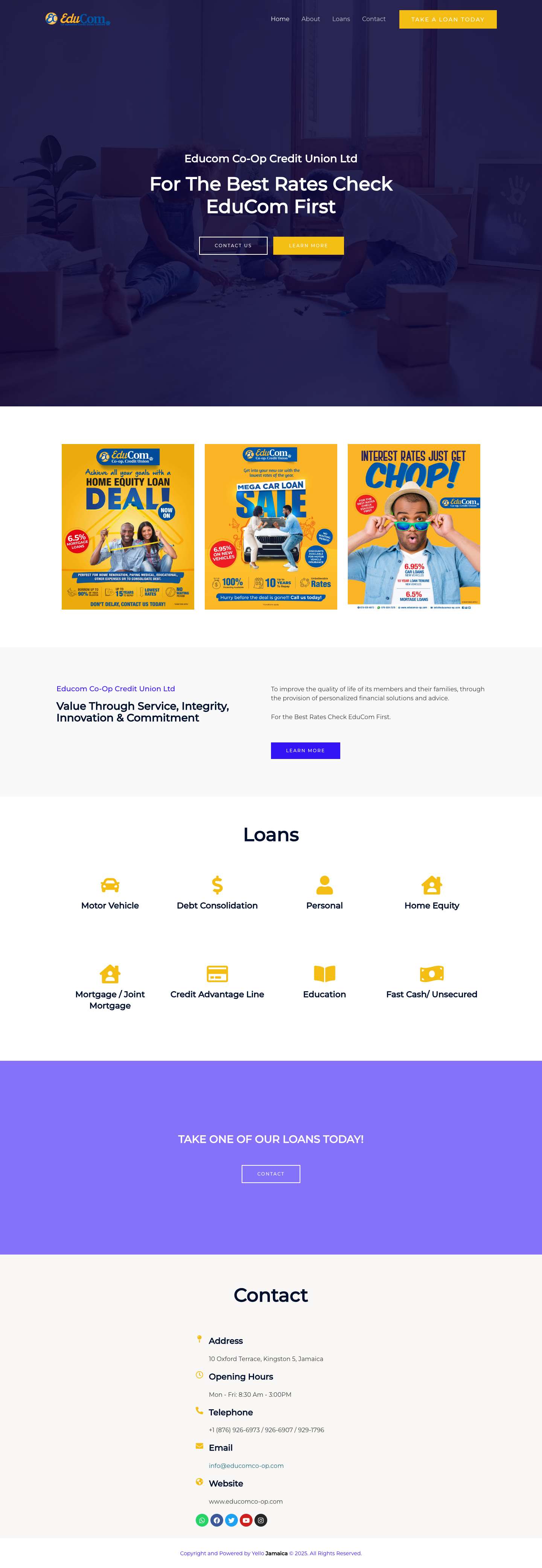 Educom Co-Operative Credit Union Ltd - Full Screenshot