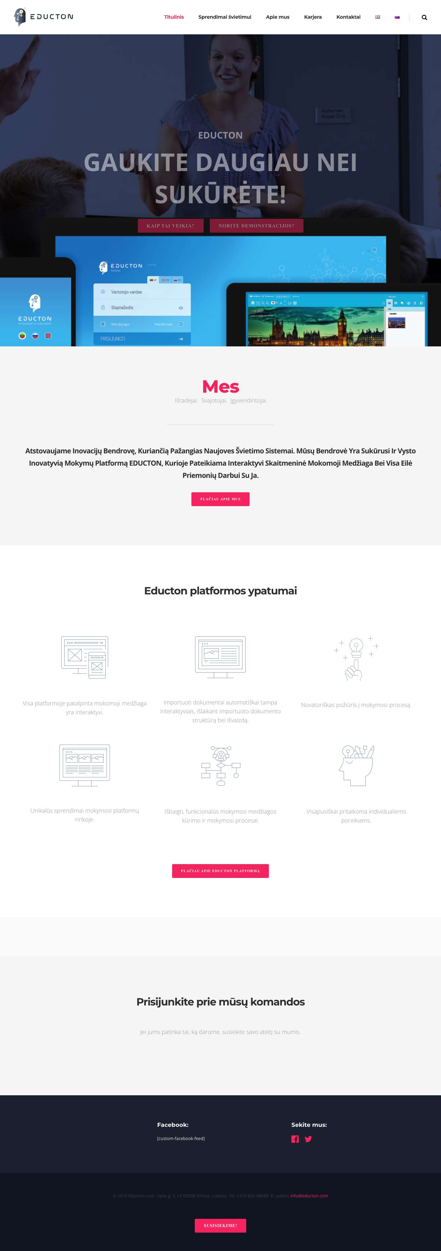 Educton – Inovacijos edukacijoje - Full Screenshot