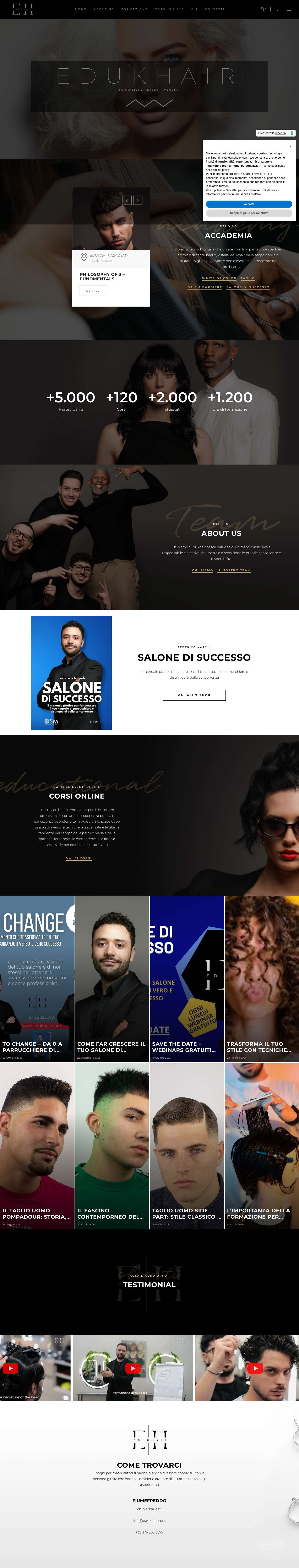 Home - Edukhair - Full Screenshot