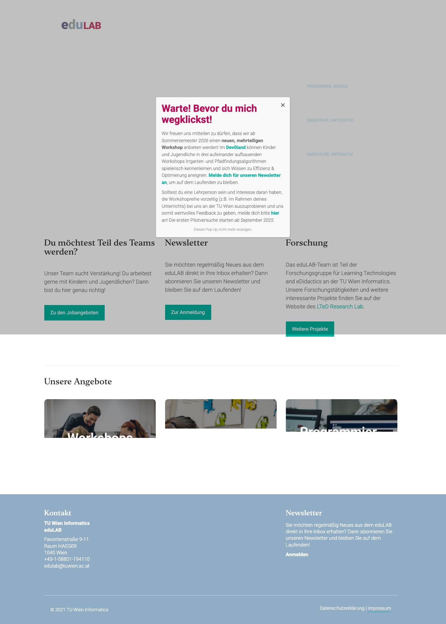 TU Wien Informatics eduLAB - Full Screenshot