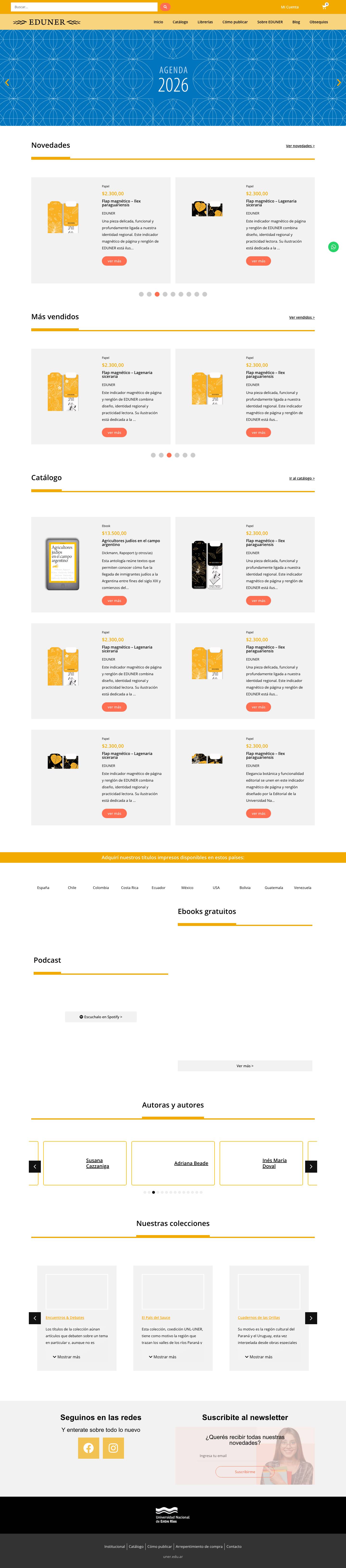 Eduner - Editorial de la Universidad de Entre Rios - Full Screenshot