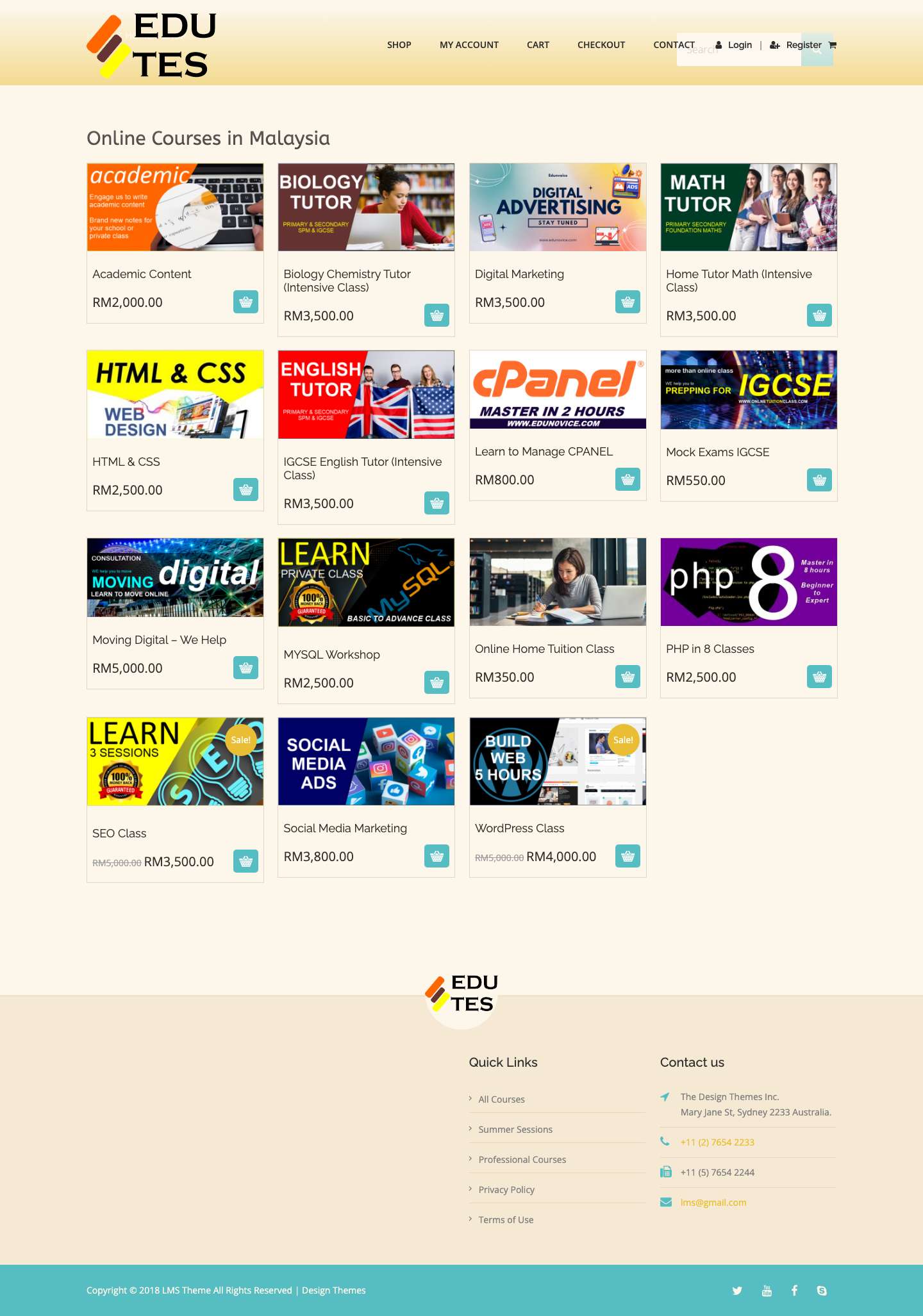 Short Courses Malaysia – Online Class , Part Time Classes in Penang - Full Screenshot