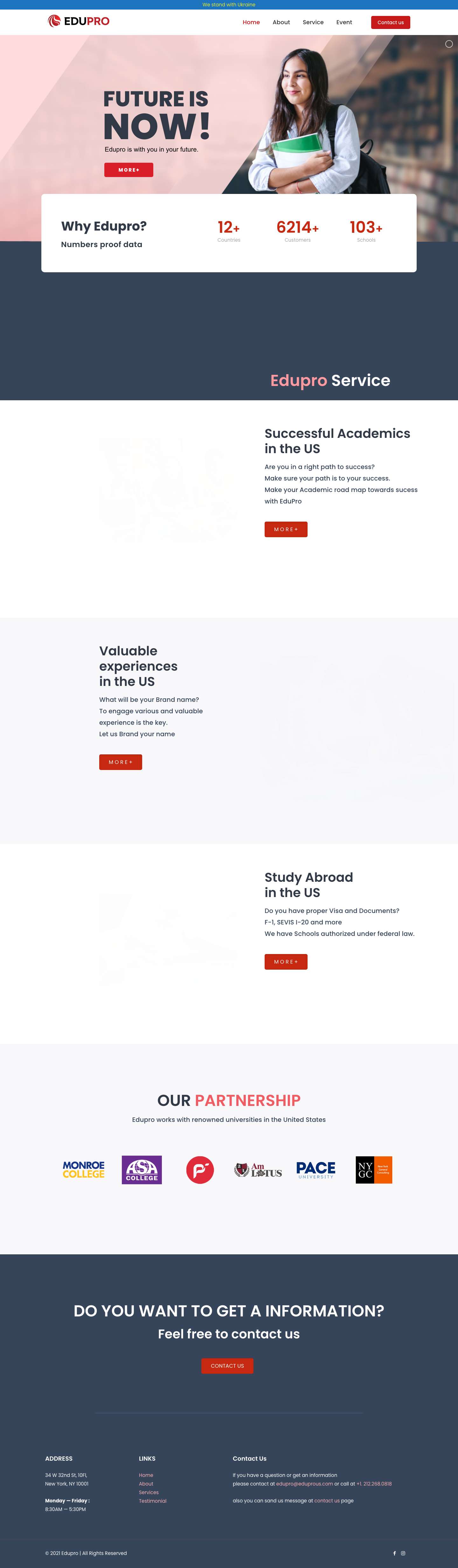 Eduprous | Educational Consulting : English, Degree, Student Visa - Full Screenshot
