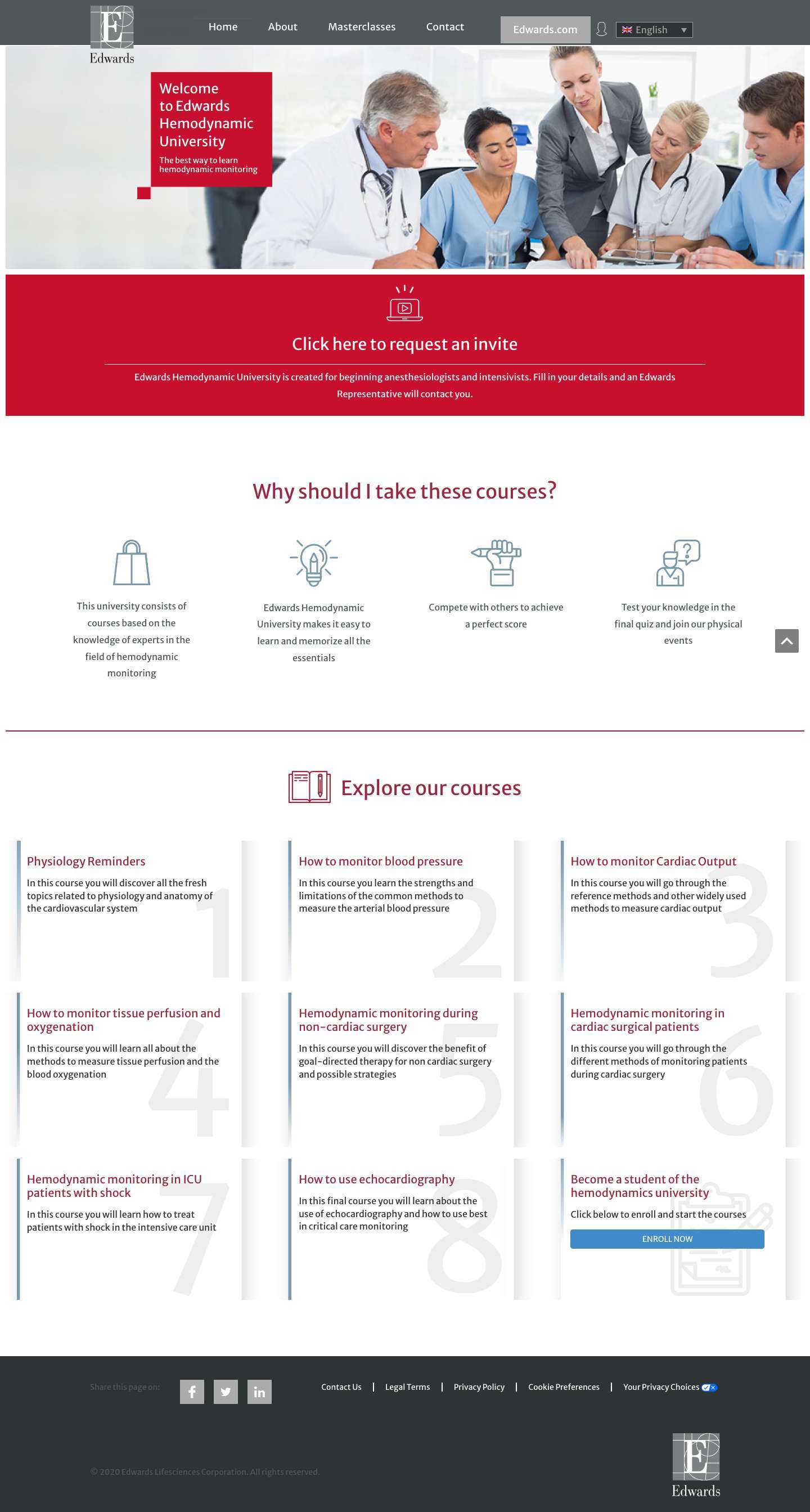 Home - Edwards Hemodynamic University - Full Screenshot