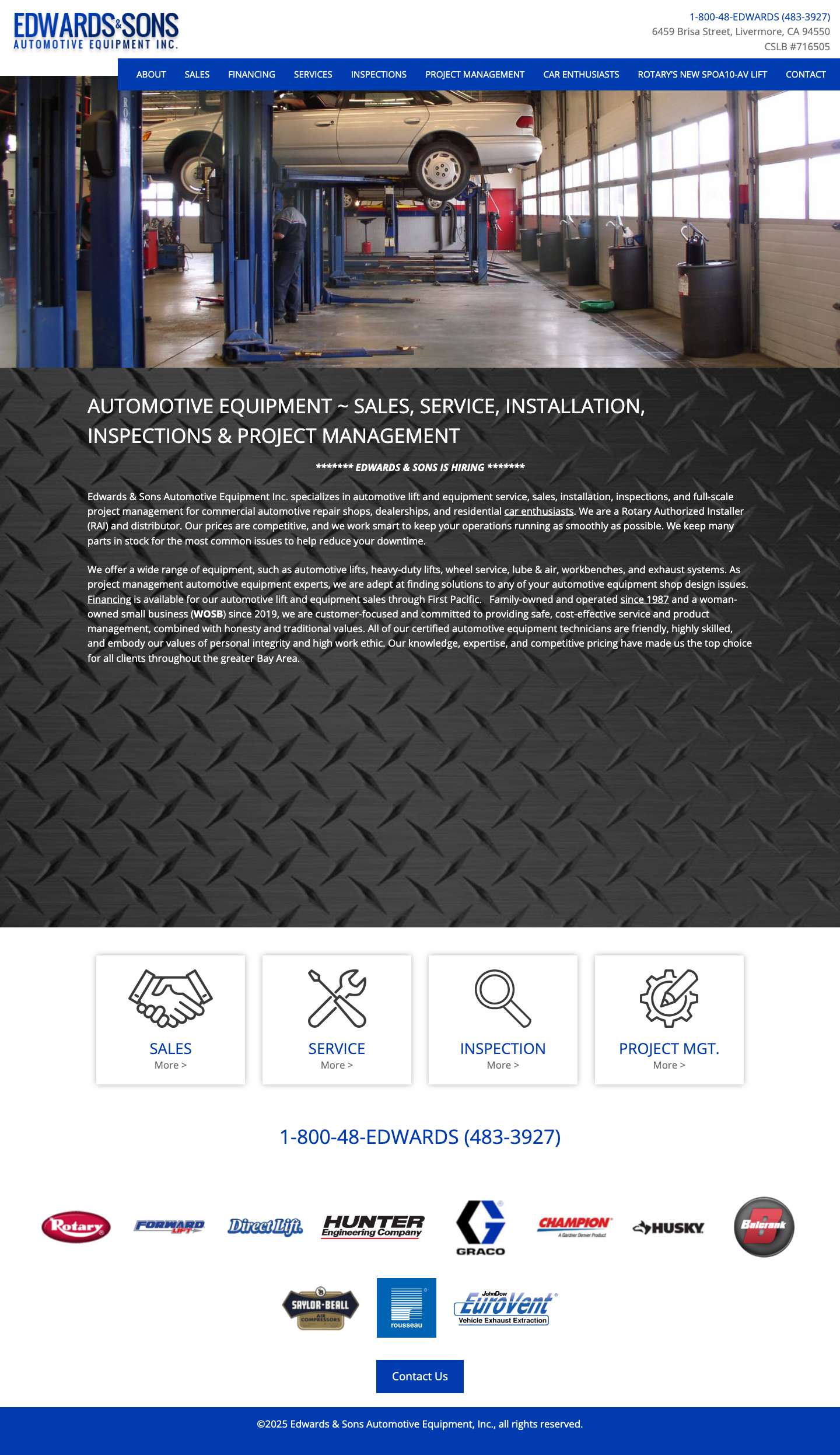 Automotive Lifts | Automotive Lifts Sales | Automotive Lift Service - Full Screenshot