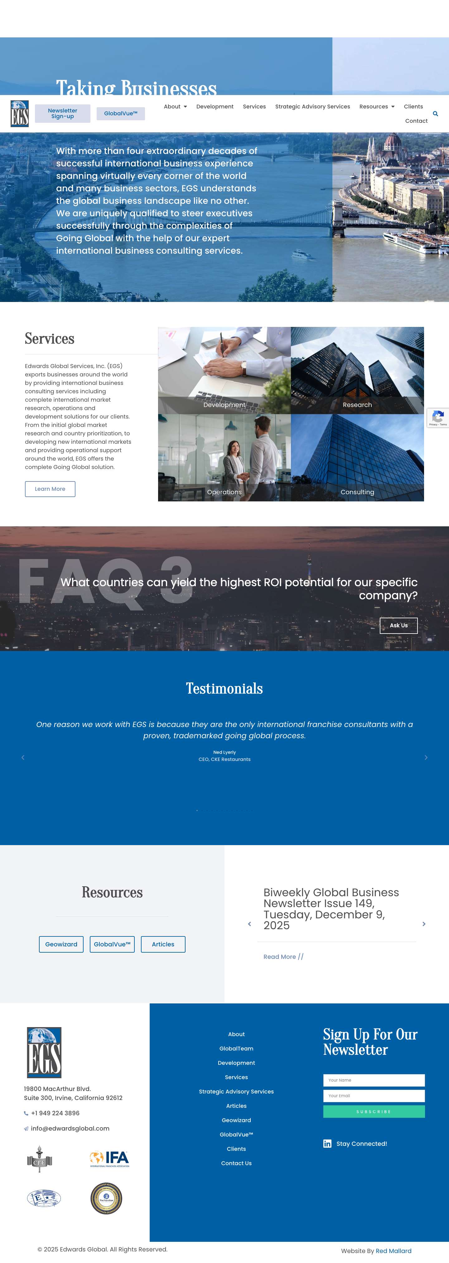 International Business Consulting | Edwards Global Services - Full Screenshot