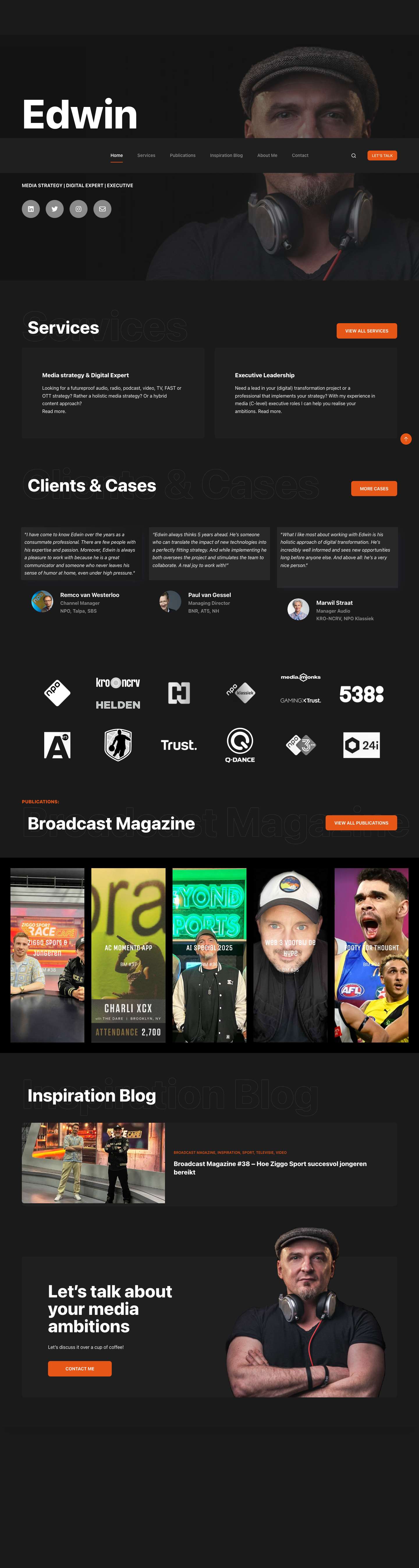 Edwin Valent - mediastrategy, interim management - Full Screenshot