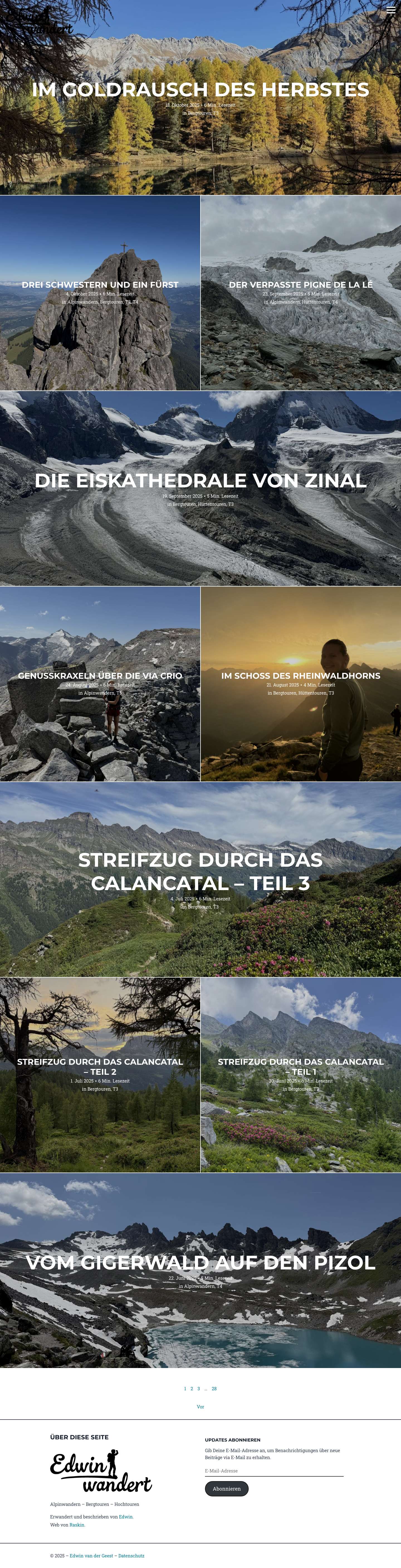 Edwin wandert – Alpinwandern – Bergtouren – Hochtouren - Full Screenshot