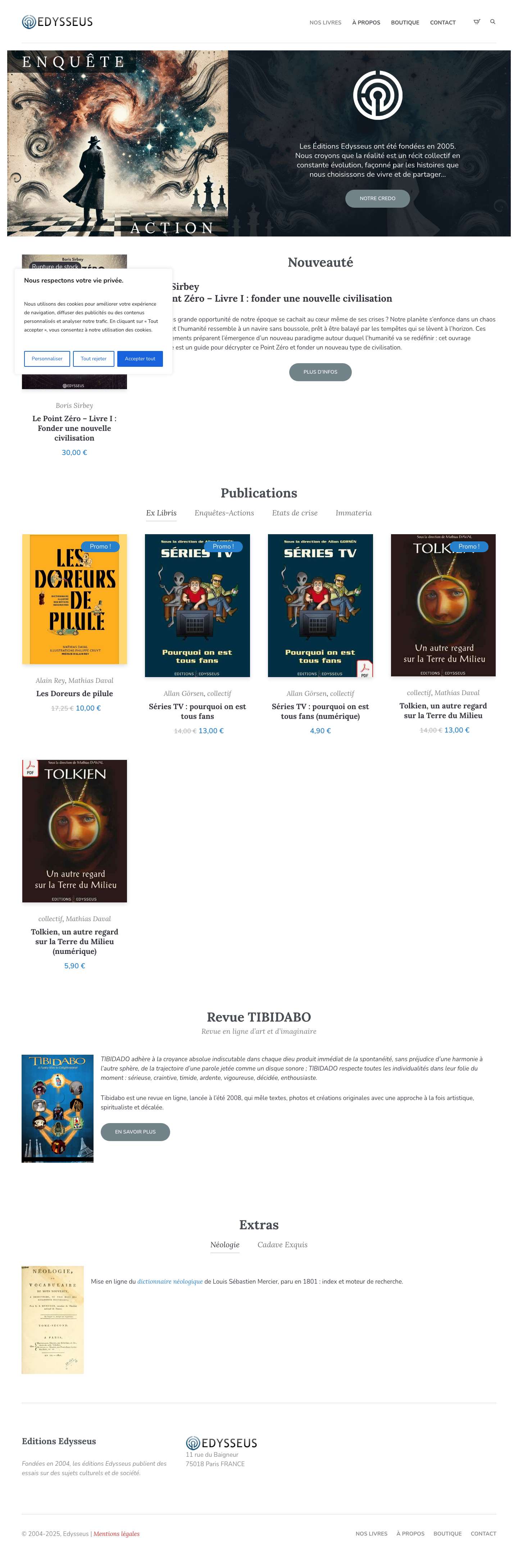 Editions Edysseus – Enquêtes-Action - Full Screenshot