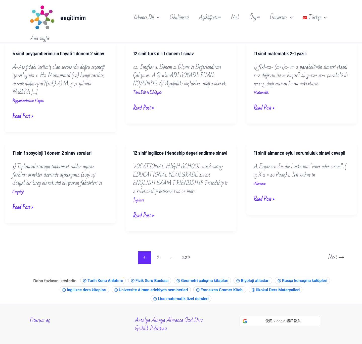 eegitimim – Her zaman her yerde egitim ogretim - Full Screenshot