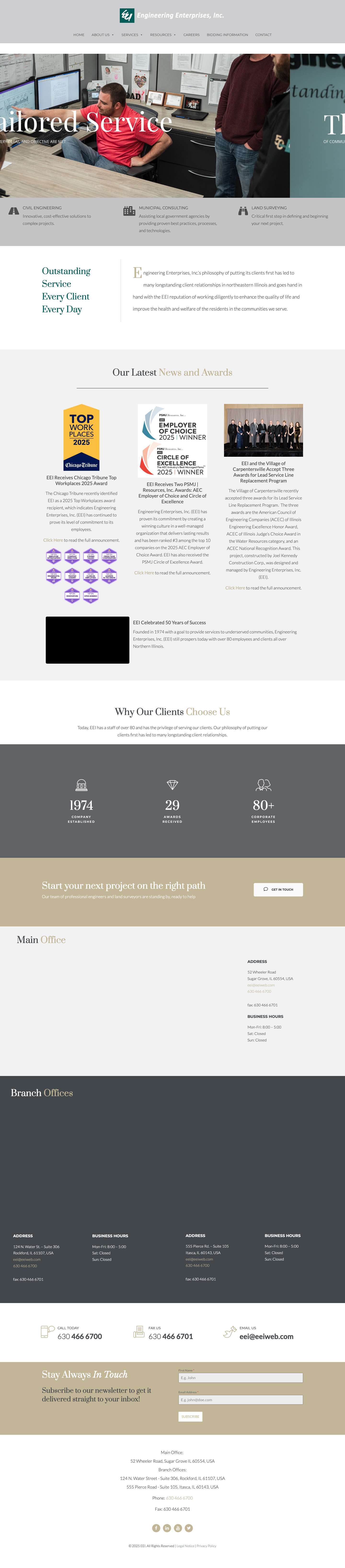 EEI | Engineering Enterprises Inc. | Outstanding Service - Every Client - Every Day - Full Screenshot