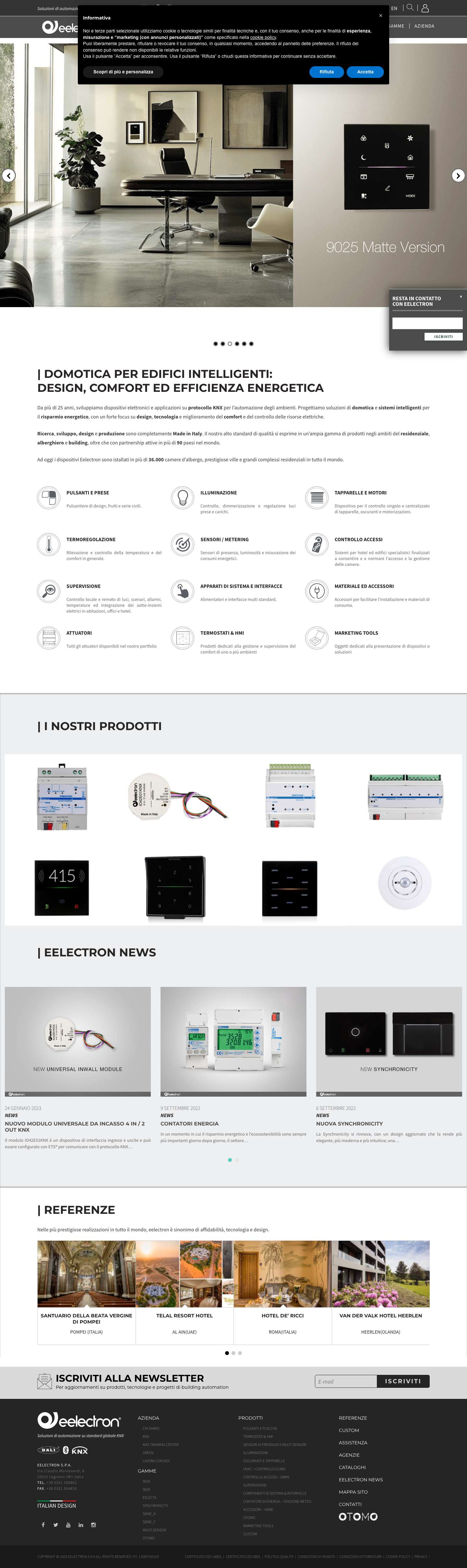 Eelectron, Sistemi di Domotica KNX e Building Automation - Full Screenshot