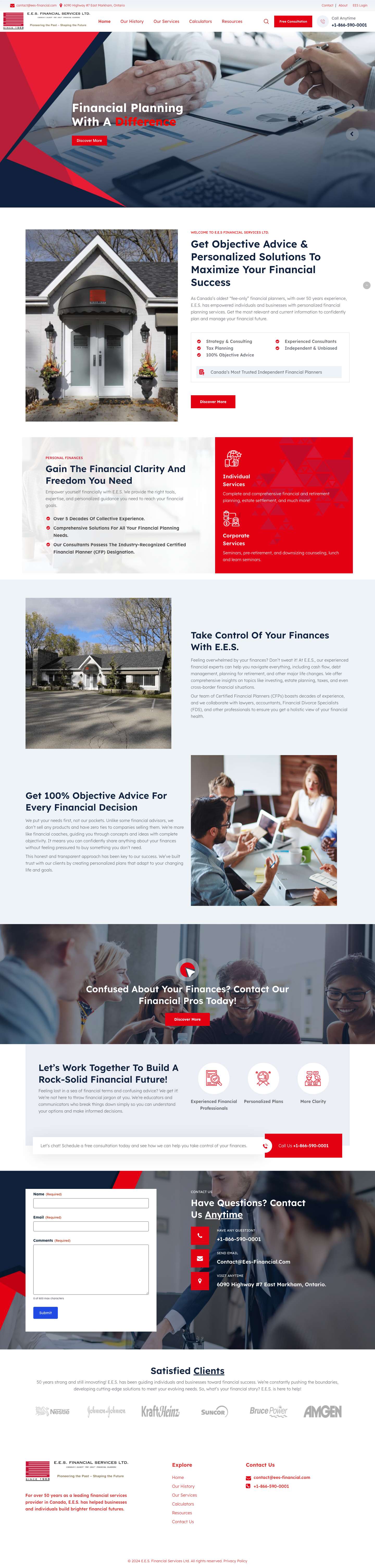 E.E.S. Financial Services Ltd. - Full Screenshot