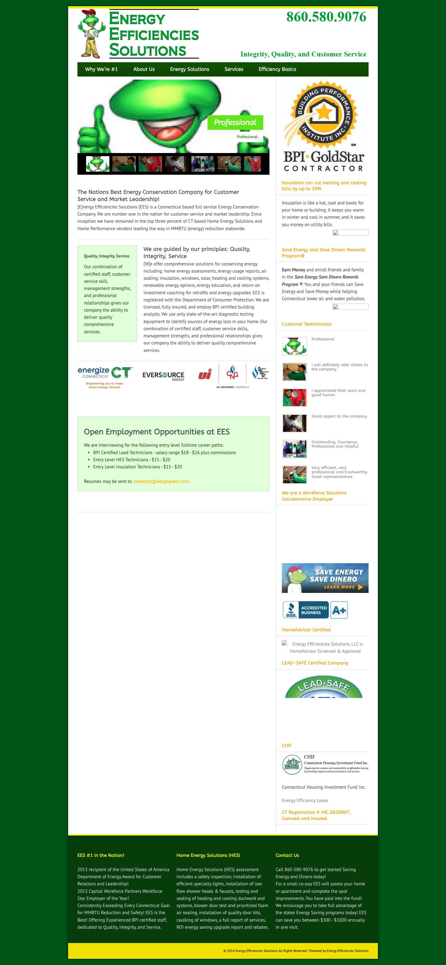 Energy Efficiencies Solutions - Full Screenshot