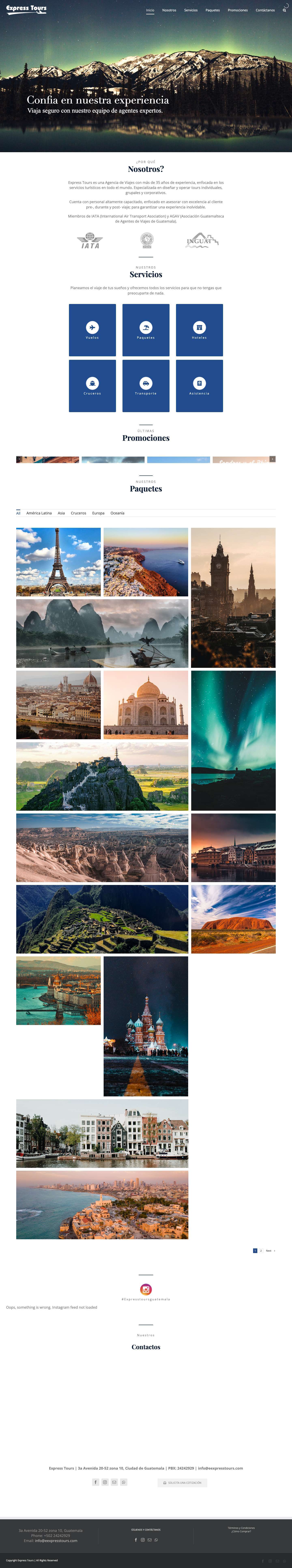 Inicio - Express Tours - Full Screenshot